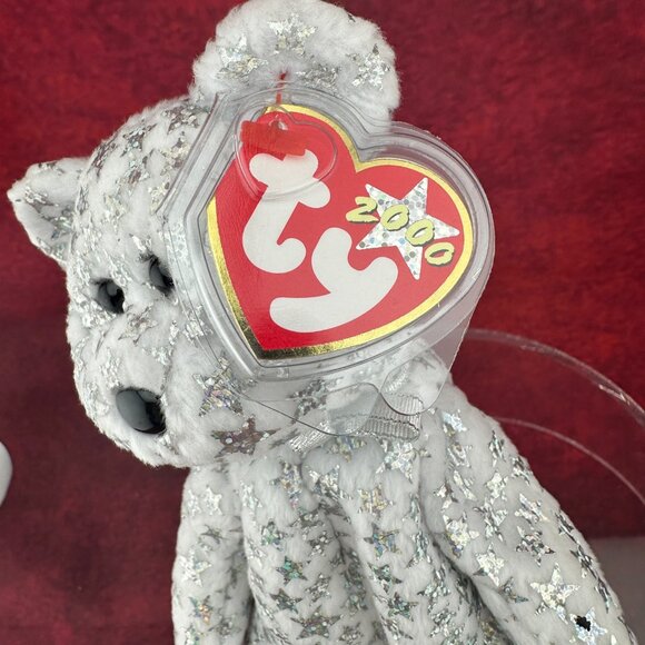 TY BEANIE BABY BABIES 2000 "THE BEGINNING THE BEAR STAR SPARKLES RETIRED VINTAGE - Picture 2 of 6